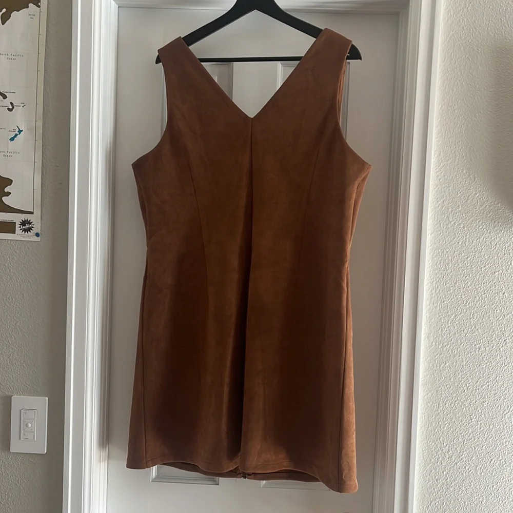 Bravissimo Suede Brown Dress. Size 18 uk/14 us - Picture 5 of 5